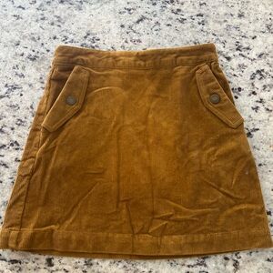 Copper Key Corduroy Mini Skirt in Brown